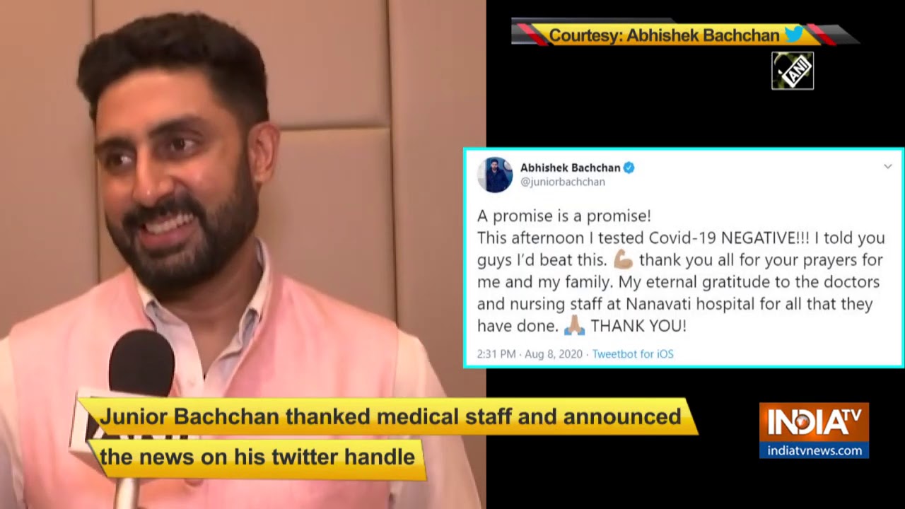 Abhishek Bachchan tests negative for COVID-19