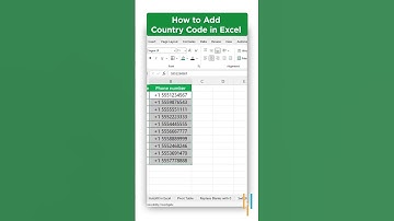 🤔 How to Add Country Code in Excel #Shorts #Simplilearn