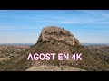 Campo de Agost (pueblo de Alicante) en 4K - A vista de dron