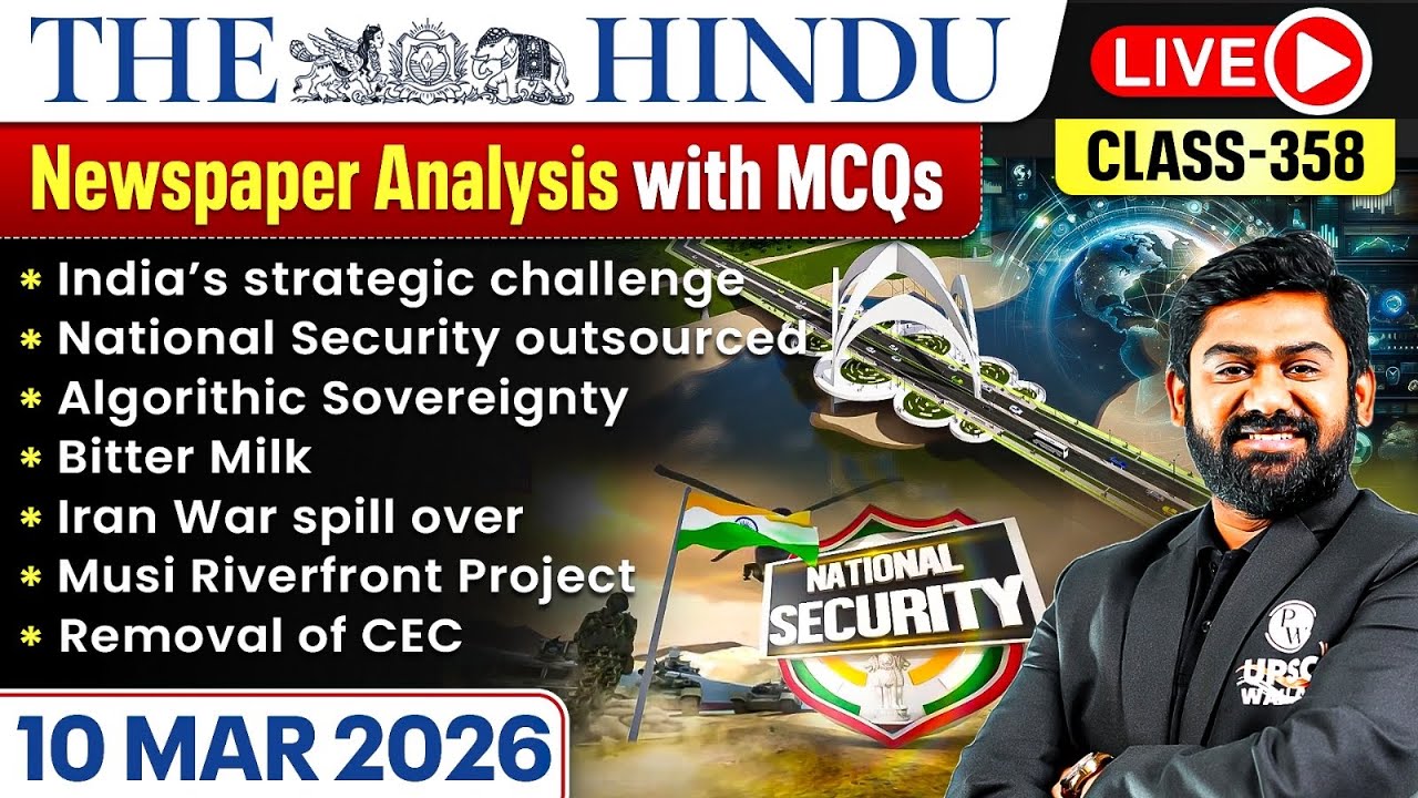 The Hindu Analysis - 10th March | The Hindu Newspaper Today with MCQs | Aasim Sir
