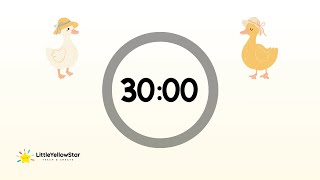 Happy Cute Ducks Timer – 30 Minute Countdown Timer With Music | Classroom Timer For Kids