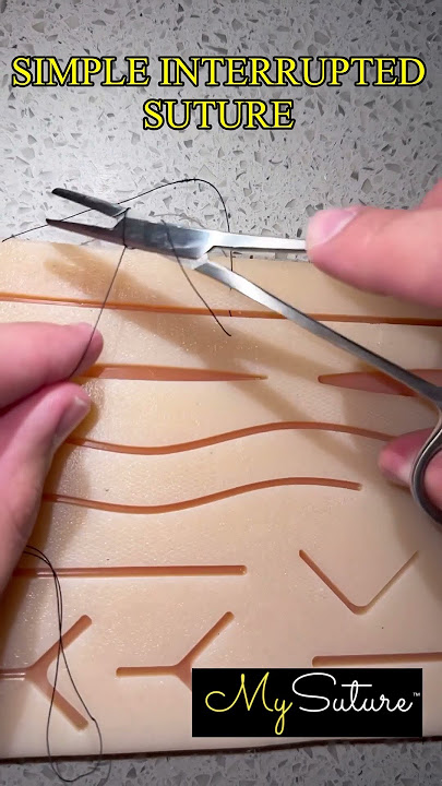 Simple Interrupted Suture Tutorial! #medic #surgery #medicalstudents #sutures #suturing