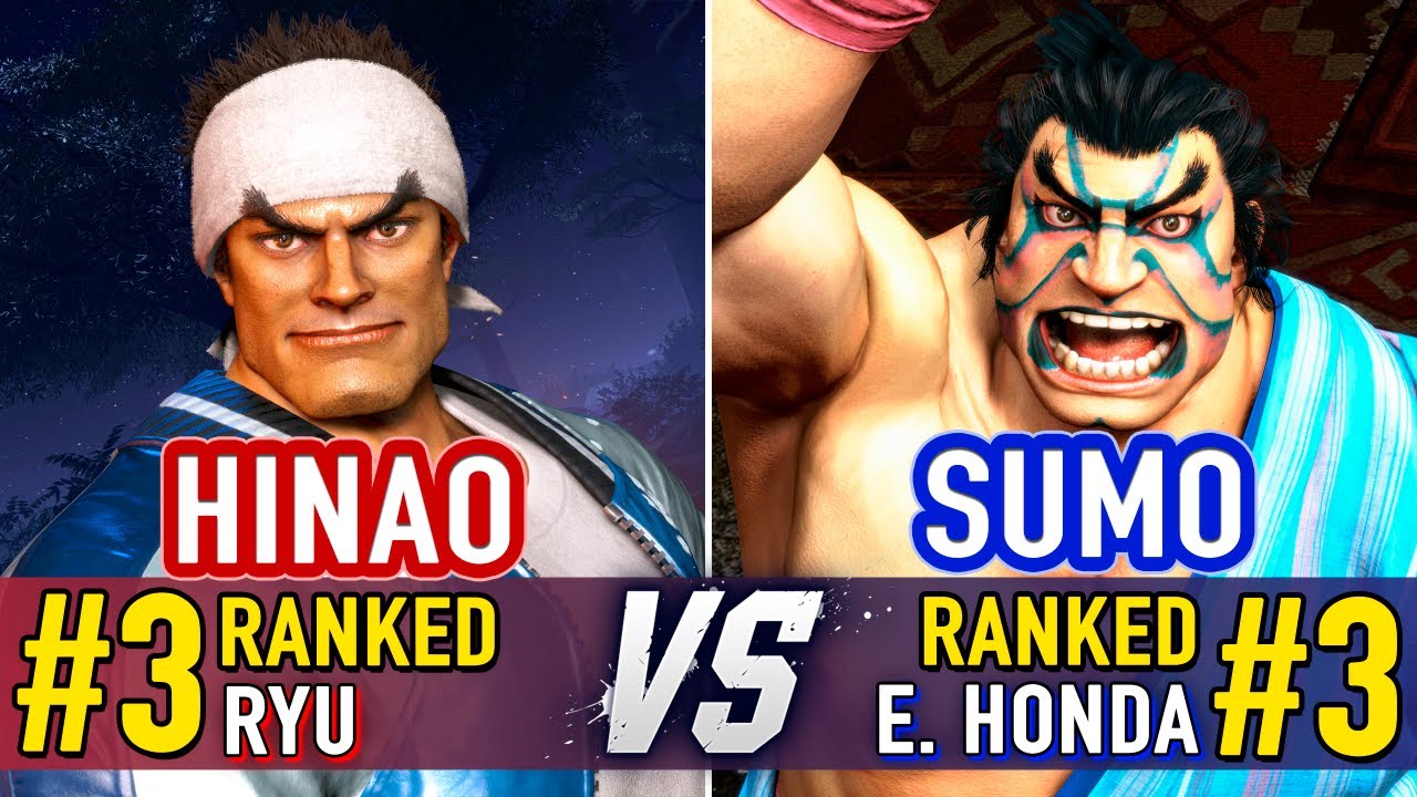 SF6 🤜 Hinao (#3 Ranked Ryu) vs Sumo (#3 Ranked E.Honda) 🤛 SF6 High Level Gameplay