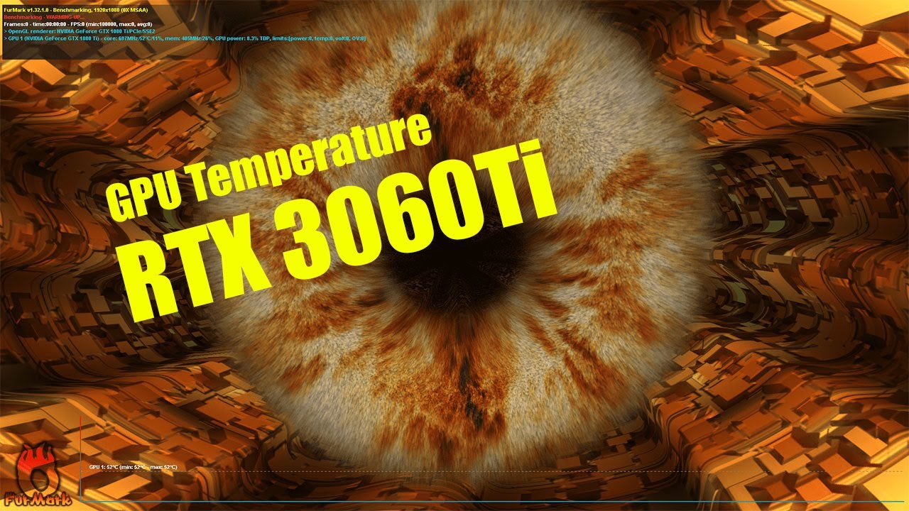 Furmark GPU Stress test ZOTAC RTX 3060Ti AMP White Edition LHR