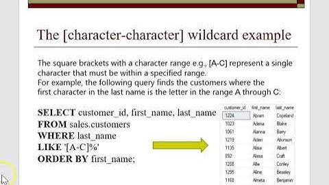 Lecture 11 - Like and In Operator - Part 1
