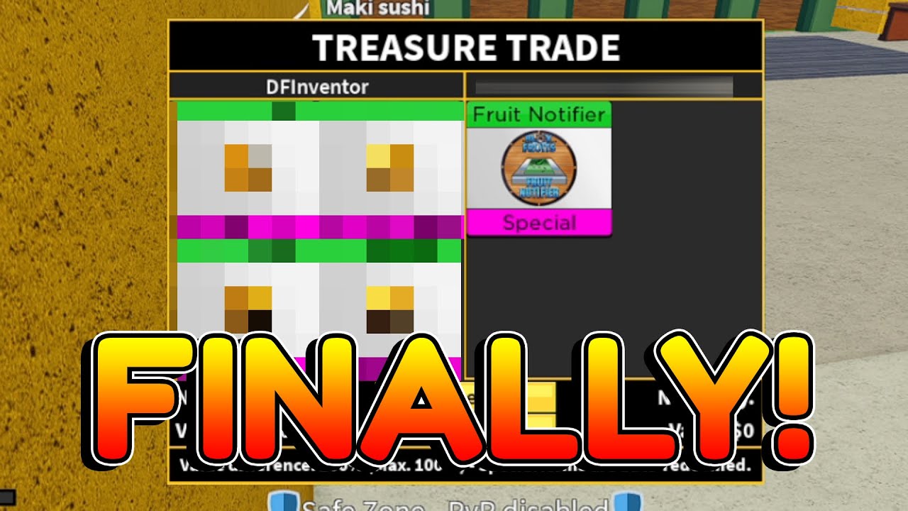 I got FRUIT NOTIFIER by doing this TRADE in Blox Fruits! 🔎🍈 