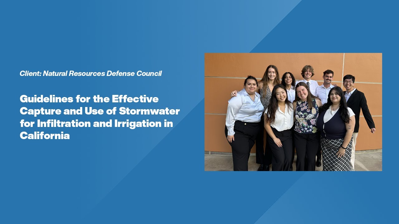 Guidelines for the Effective Capture & Use of Stormwater for Infiltration & Irrigation in California