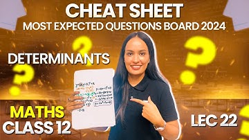 Solving System of Linear Equations using Matrix Method | Determinants 🔥😨 | Cheat Sheet 🔥| Lec 22