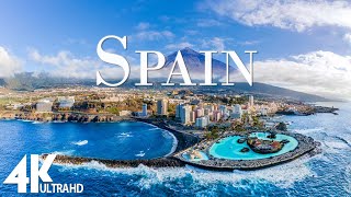FLYING OVER SPAIN (4K UHD) - Amazing Beautiful Nature Scenery with Piano Music - 4K Video HD
