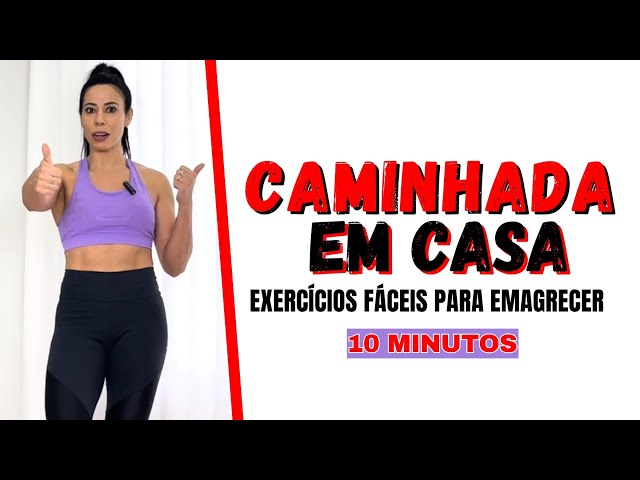 🔴 CAMINHADA EM CASA para EMAGRECER 10 minutos Ginástica Iniciantes Laice Rodrigues class=