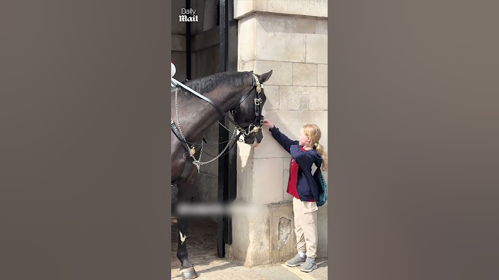 Little girl gets a kiss from King's Guard horse