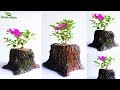 creative tree stump Cement Planter | Hand Made Tree Stump Flower Pot | DIY Planter//GREEN PLANTS creative tree stump Cement Planter | Hand Made Tree Stump Flower Pot | DIY Planter//GREEN PLANTS