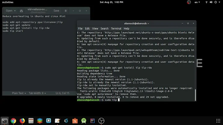Reduce Overheating in Ubuntu and Linux Mint