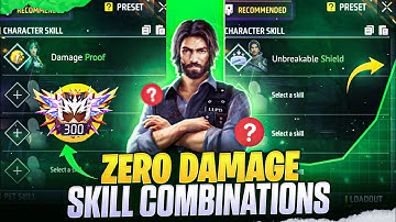 Zero Damage Character Skill Combination || Best Character Combination in Free Fire