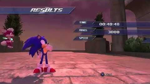 Sonic Unleashed (PS3) Rooftop Run (Day) Act 4 Speed Run 00:40:48