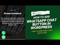 How to Add WhatsApp Chat Button in WordPress Using Chaty Plugin (Best Plugin Ever 2025)