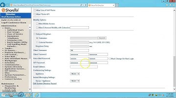Change ShoreTel Users Voicemail Password