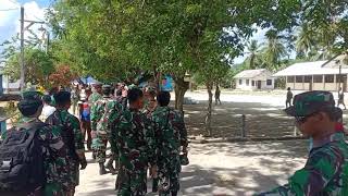 Perpisahan Satgas BKO di Pulau Batanta ,Raja Ampat dengan penuh kesedihan dan kebahagiaan