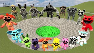 DESTROY ALL Zoonomaly Smiling Critter Poppy Playtime Freddy Fazbear in BIG TOXIC FUNNEL Garry's Mod