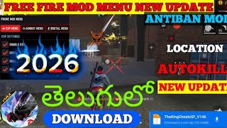 how to download free fire max hack mod menu 2026 in telugu 🔥 how to hack in free fire auto headshot 