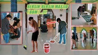 KEGIATAN BERSIH-BERSIH MASJID [ BBM ] REMAJA/I MASJID DARUSSALAM KAMBENG BARAT ..!!!