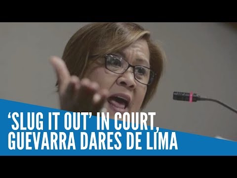 ‘Slug it out’ in court, Guevarra dares De Lima