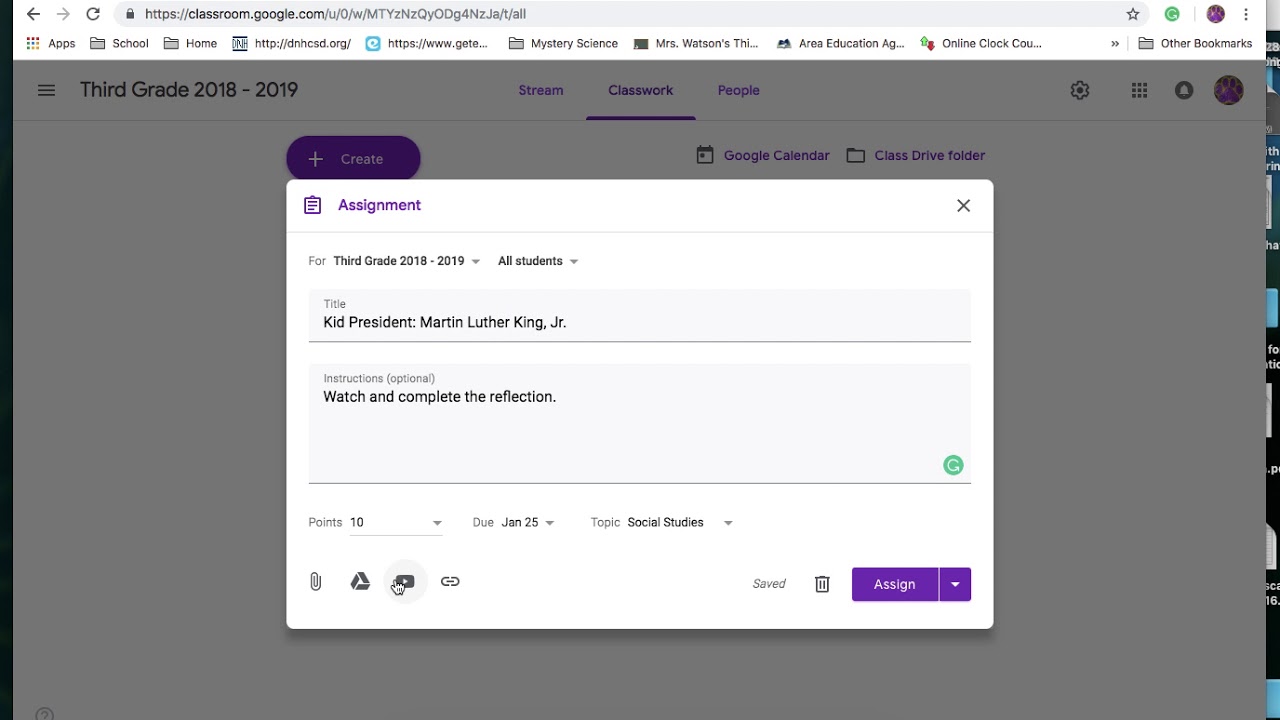 Adding a video and Google Doc - YouTube