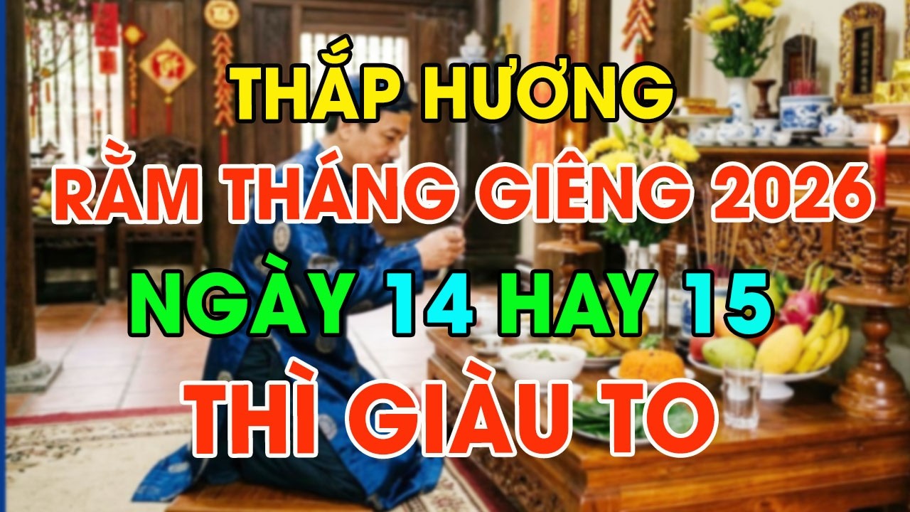 Nên CÚNG RẰM THÁNG Giêng 2026 Vào Ngày 14 Hay 15? Hầu Hết Người Việt Đang Làm Sai