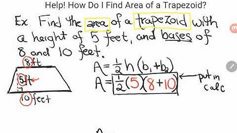 GED® Math: Area of Trapezoid Formula (1.4, Exp, #1)
