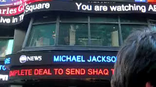 NY Michael Jackson dead