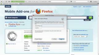 Firefox Sync Setup