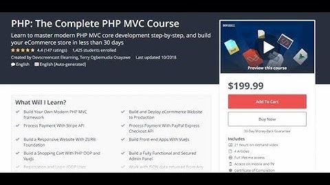 Khóa Học PHP: The Complete PHP MVC Course - khosinhvien.com