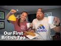 Americans Try To Make A Proper British Cup Of Tea | First Time Trying British Tea + Biscuits!!