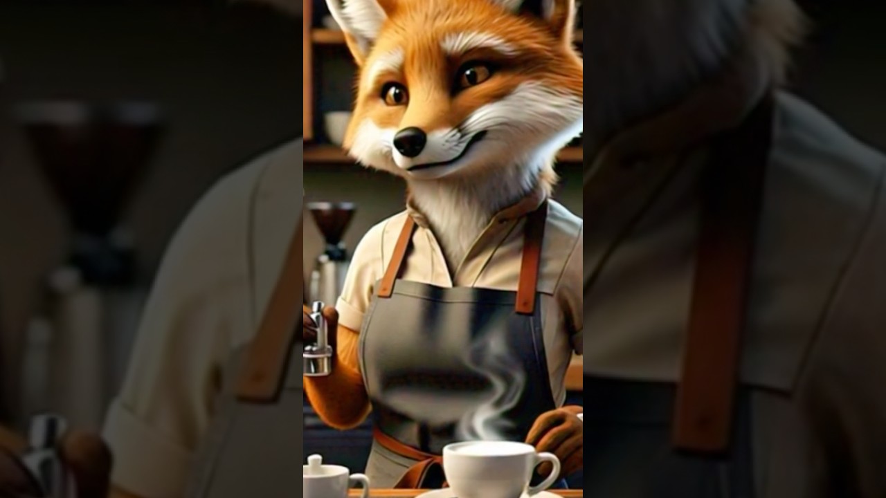 Fox Barista – A Caffeine-Filled Morning at the Woodland Café!