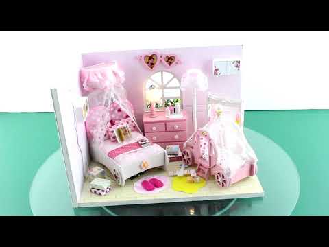 Pretty Princess Room Upgrade, DIY Model House Kit With Working Lights