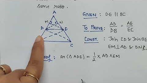 Basic Proportionality Theorem