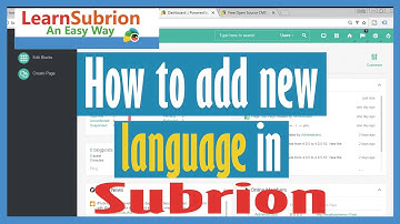 How to change or add new language in subrion