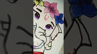 Drawing Cute Ganesh Ji ✨ | Part 4 | Final Part | artworkganeshjiartistshortsyoutubedrawingart