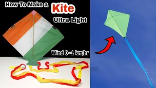 How To Make a Kite | Ultra Light Kite Making | High Flying Kite | Kite Flying | Science Project