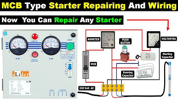 Single Phase MCB Type Submersible Pump Starter | Motor Starter connection | Electrical Technician