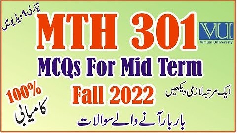 MTH301 Mid Term Past Papers VU | Learn With Nidi