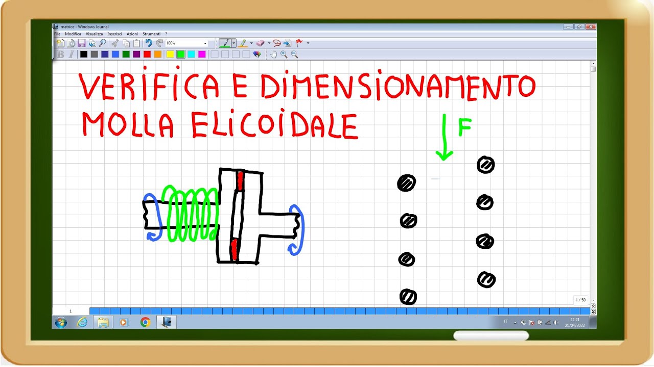 molla elicoidale verifica e dimensionamento:  esercizio