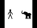 Elephant pushes man (first animation) | Pivot Animator