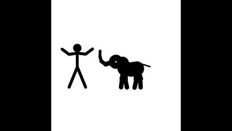 Elephant pushes man (first animation) | Pivot Animator