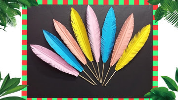 How To Make Paper Feathers | DIY Paper Feather Making Step by Step | DIY Paper Crafts | DIY