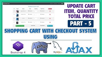 #5 Winkelwagen met afrekensysteem met Bootstrap 4, PHP, MySQLi en Ajax | Winkelwagen bijwerken