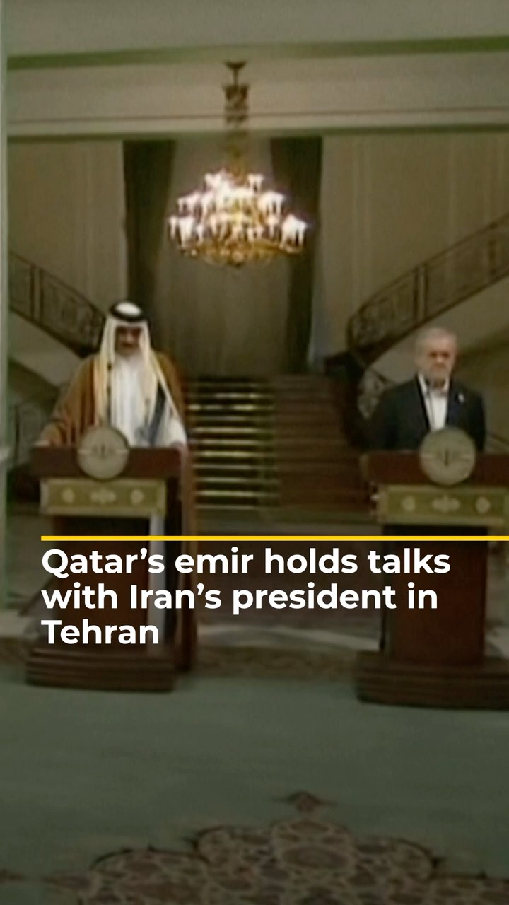 Qatar’s emir holds talks with Iran’s president in Tehran | AJ #shorts