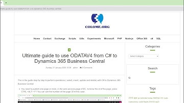 Ultimate guide to use ODATA V4 from C# to Dynamics 365 Business Central