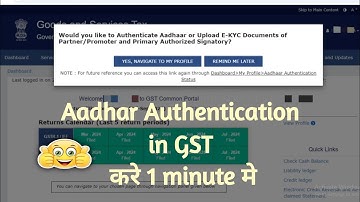 Aadhar Authentication in GST 2024 | Aadhar Authentication in GST Registration