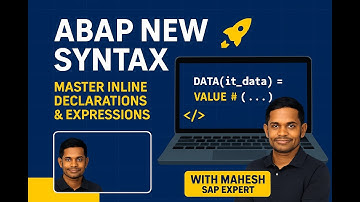 09 - ABAP on HANA 🚀 New Syntax Masterclass - Value expression